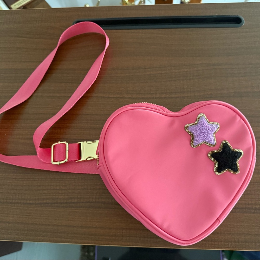 Stoney Clover Lane Pink Heart Shaped Crossbody/Belt Bag